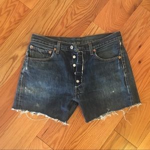 3 for $20! Dark blue Cut off Levi’s shorts